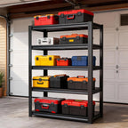 Metal Garage Shelving Unit ,5-Tier Garage Storage Shelves Heavy Duty 40''W*18''D*78''H，Adjustable 3020 lbs Shelf, Upgraded Reinforced Double-Layer Columns for Basement Kitchen Laundry room Pantry Rack