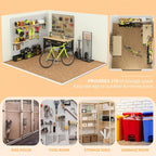 8x6 FT Outdoor Storage Shed,Metal Tool Sheds,Waterproof Outside Storage Shed,Large Storage Building with Lockable Door