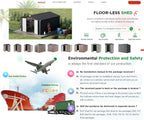 AECOJOY Shed 10' x 14' Storage Shed, Outdoor Storage Sheds & Outdoor Storage 10' x 14' with Lockable Doors, Large Steel Yard Shed, Utility and Tool Storage for Garden, Patio, Outside use in Dark Grey