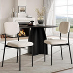 Modern Dining Chairs Set of 4, Stackable Upholstered Dining Room Chairs, Kitchen Chairs w/Soft Velvet Backrest & Sturdy Metal Legs for Living Room, Restaurant, Cream Beige