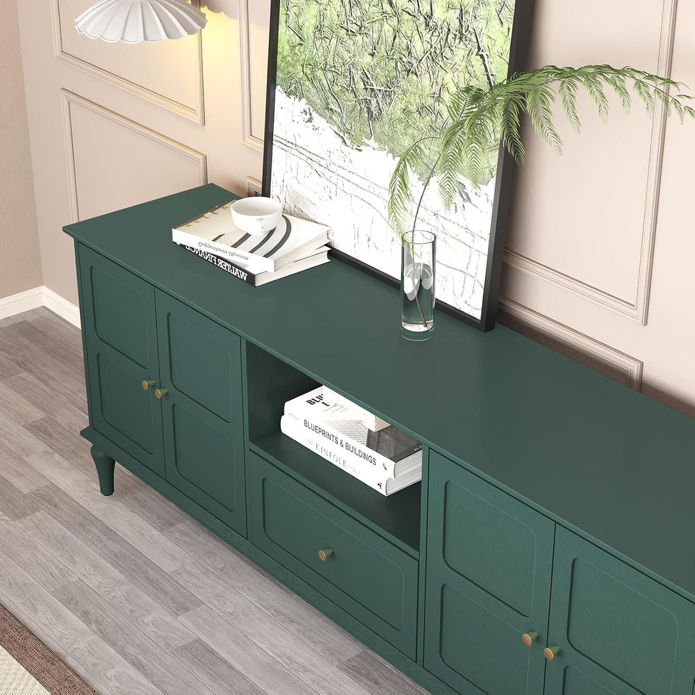 ARTPOWER 67" Mid-Century Modern TV Stand for TVs Up to 75 Inches, Green
