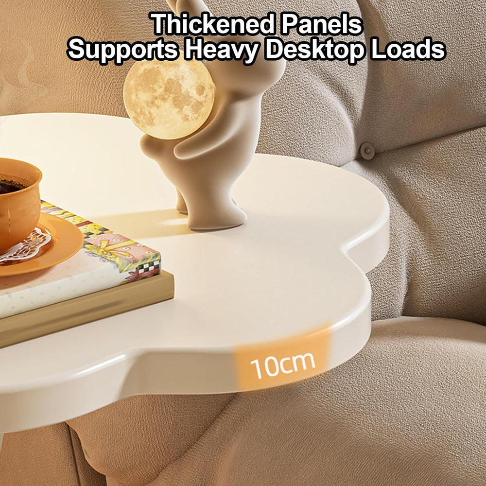 Flower-Shaped Side Table, 2 Layers End Table for Sofa, Nightstand, mesa Auxil...