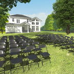60 Pack Black Folding Chairs, Plastic Folding Chairs Outdoor Indoor, 350lb Capacity,Portable Event Chair, Lightweight Folding Chair,for Events Office Wedding Party Rental Picnic Patio