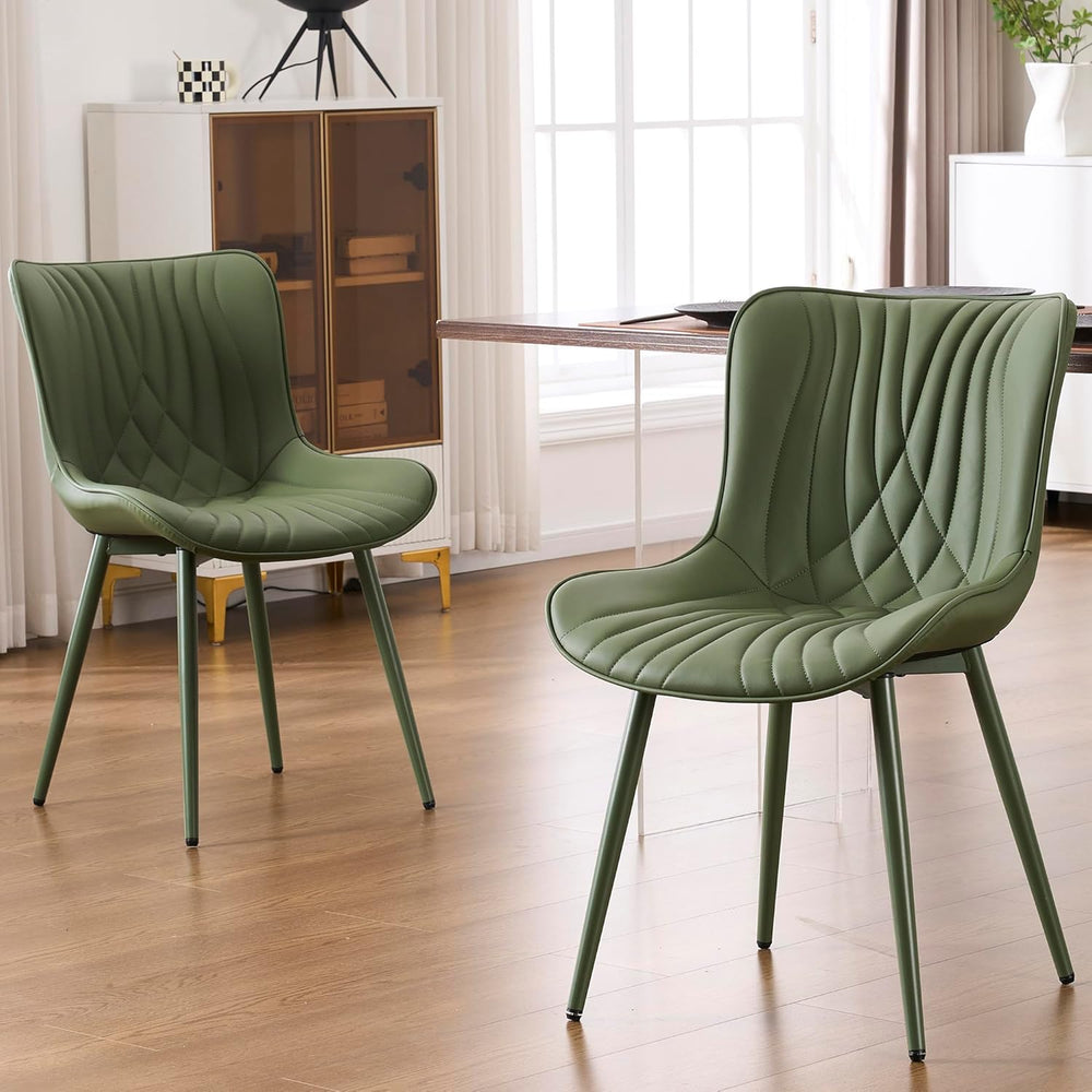 Kidol & Shellder Dining Chairs Set of 2, Mid Century Modern Kitchen Chair...