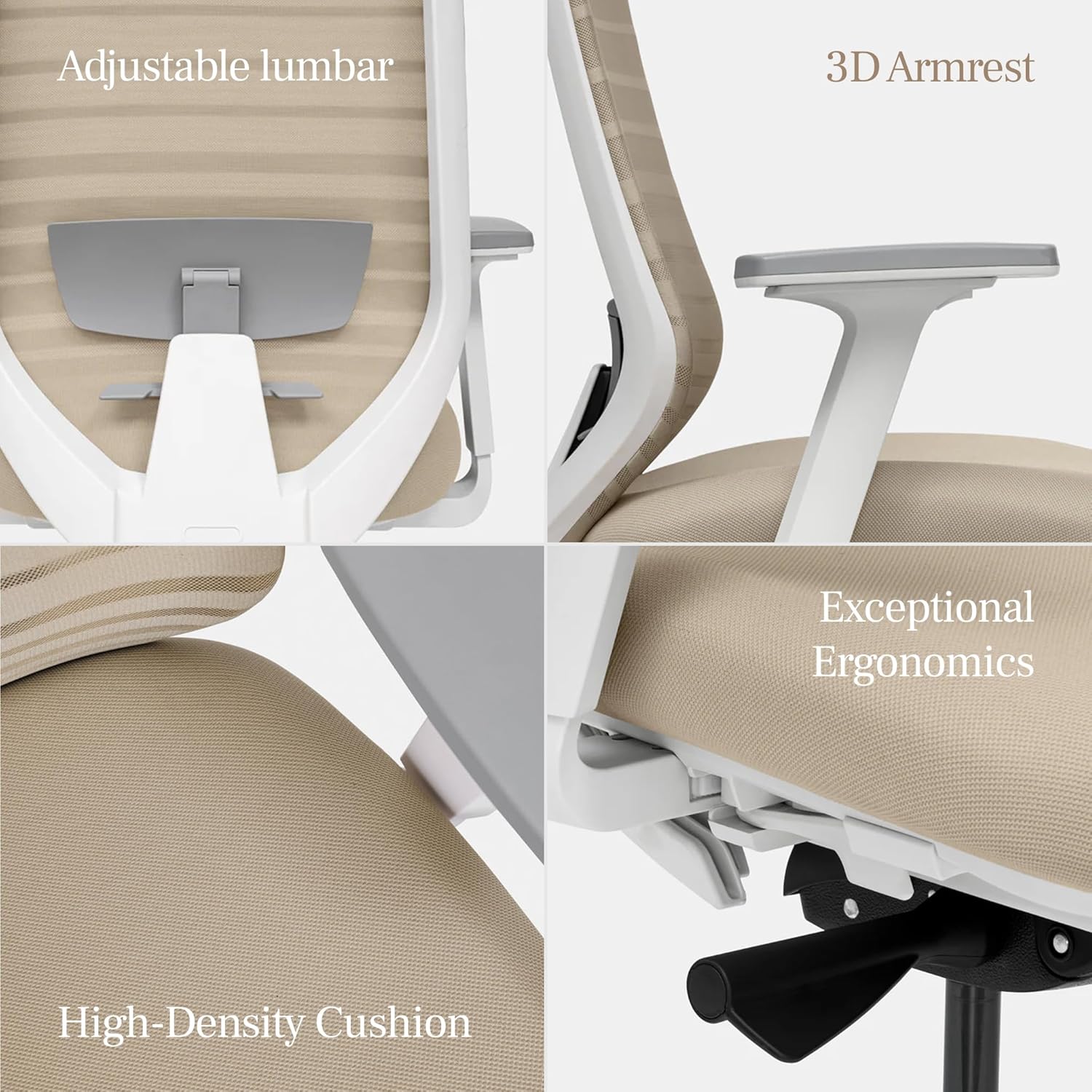 Branch Ergonomic Chair - A Versatile Desk Chair with Adjustable Lumbar Support, Breathable Mesh Backrest, and Smooth Wheels - Experience Optimal Comfort and Support - All Black
