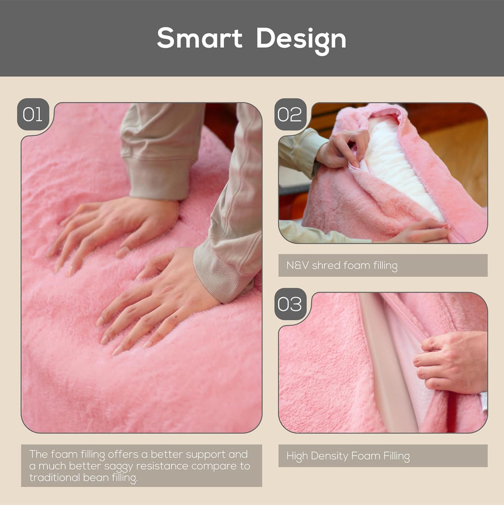 N&V Folding Matress Sofa Bean Bag Bed, Foam Filling Folding Matress Sofa,...