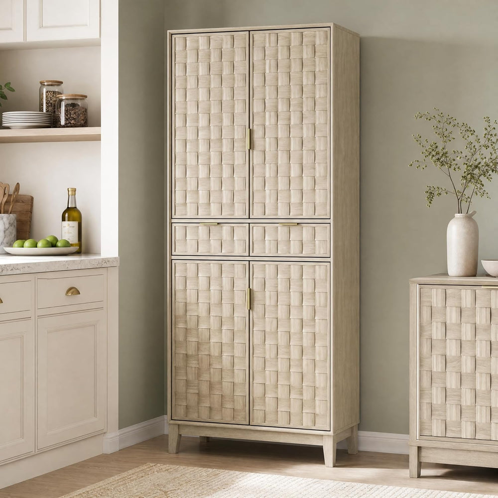 Pantry Cabinet, 71" Tall Pantry Cabinet,Modern Kitchen Cabinet with Door...