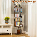Aquzee DVD Shelf, Wooden CD Storage Rack, CD Holder with Adjustable Dividers, DVD Tower Rack, Media Storage Shelf for CDs/DVDs, Books, Video Games, Suitable for Living Room, Bedroom, Home Office