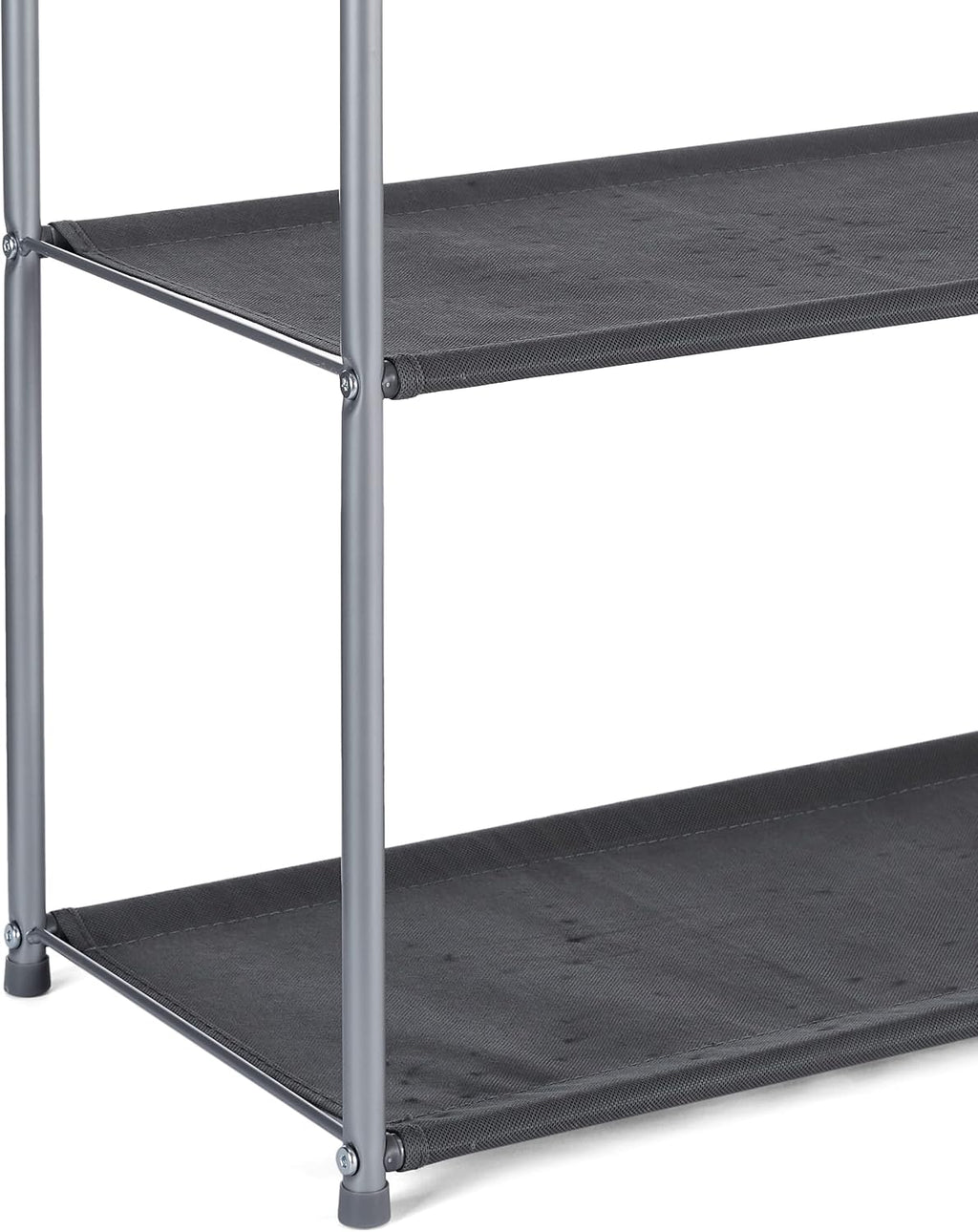 Amazon Basics Freestanding Closet Organizer with Fabric Bins, Drawers and 3 Shelves, Easy to Assemble, Grey, 32.7" x 12.2" x 31"