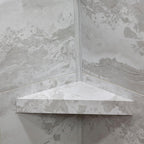 Palisade Vinyl Waterproof Corner Shower Shelf in Iced Pewter/Urban Fjord