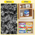 6 Pack Clear Toy Storage Bag with Name Tag& Manual Pocket, Waterproof Transparent PVC Toy Organizer Case for Lego Bricks, Board Games, Building Blocks, Puzzles (Large Capacity, Colorful)