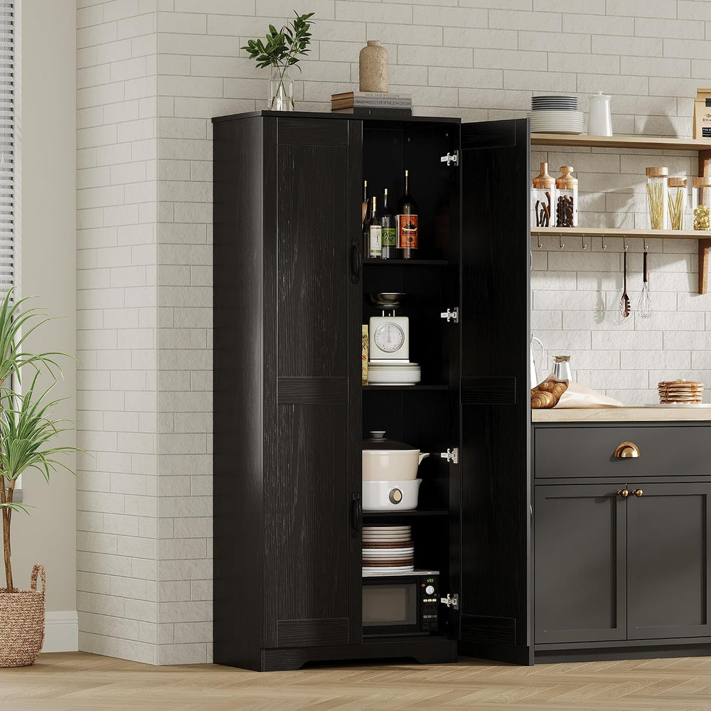 IDEALHOUSE 60" Tall Pantry Cabinet | Kitchen Storage Cabinet with 2 Door...
