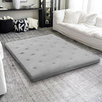 ZonLi Japanese Floor Futon Mattress Queen Size 60"x 80",100% Cotton Cover 4'' Thicken Tatami Mattress,Foldable Sleeping Pad,Portable Dormitory Tatami Mat,Roll Up Floor Lounger Bed for Adult