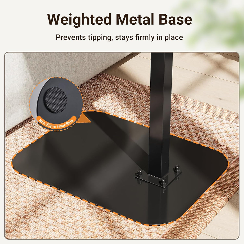 ELYKEN Adjustable Height TV Tray Table for Couch, 360° Swivel Side Table | C ...