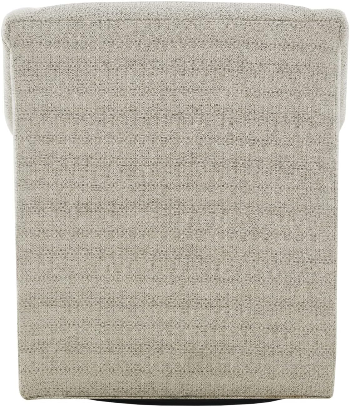 Madison Park Swivel Glider Chair for Living Room, High Back Bedroom Lounge Foam Seat Cushion Upholstered, Nursery Furniture, Metal Base, Fully Assembled, 29.5" W x 30.25" D x 34.5" H, Tan