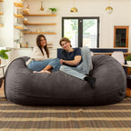 Jaxx 7 Foot Giant Bean Bag Sofa, Charcoal