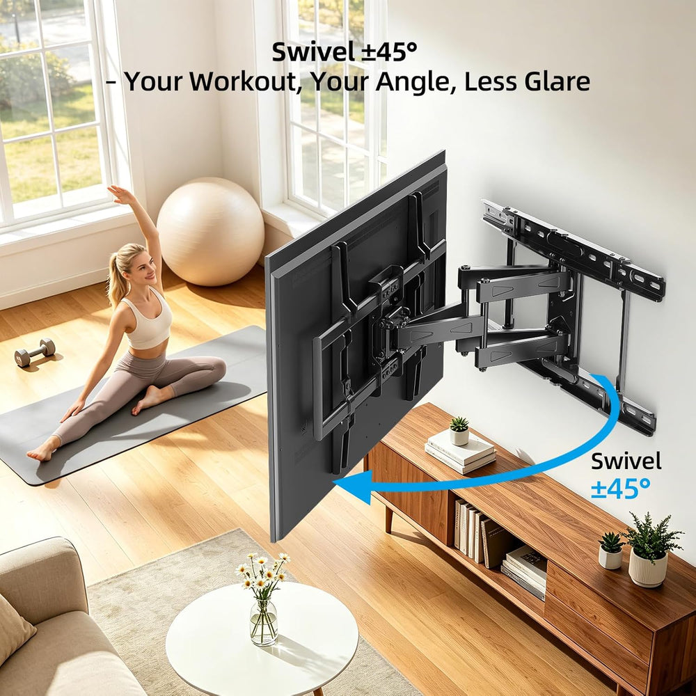 HOME VISION Full Motion Articulating TV Wall Mount for 37-90 Inch TVs up to 1...