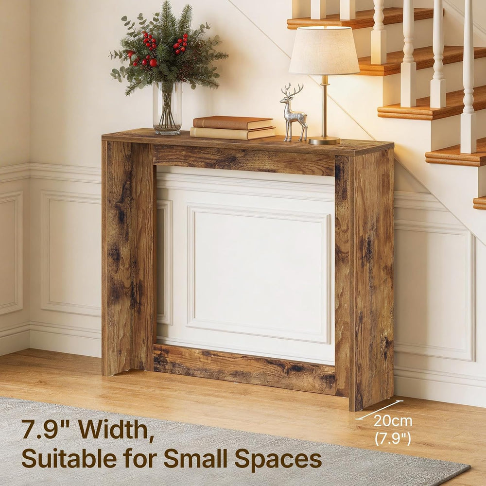 YATINEY Narrow Console Table, 29.5'' Small Farmhouse Entryway Table, ...