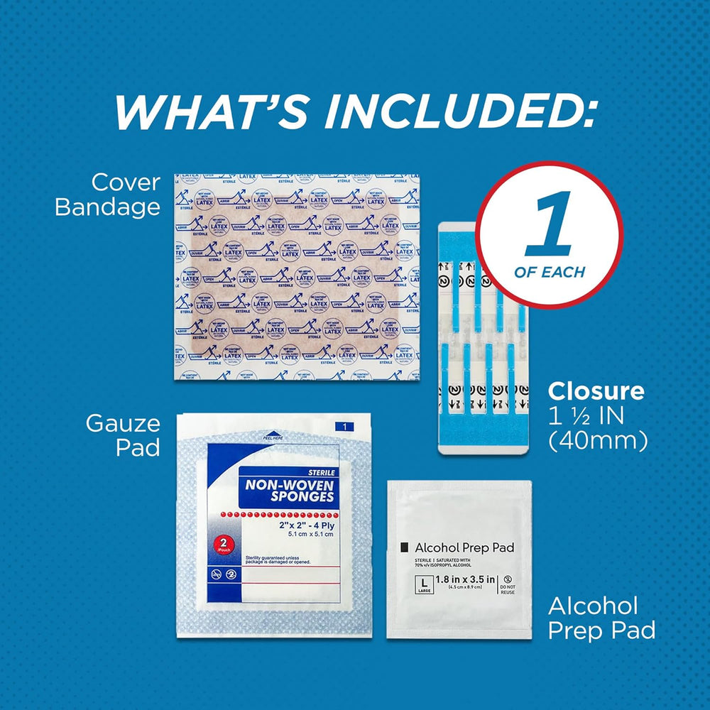 Clozex Emergency Laceration Kit - Repair Wounds Without Stitches, Skin Closur...