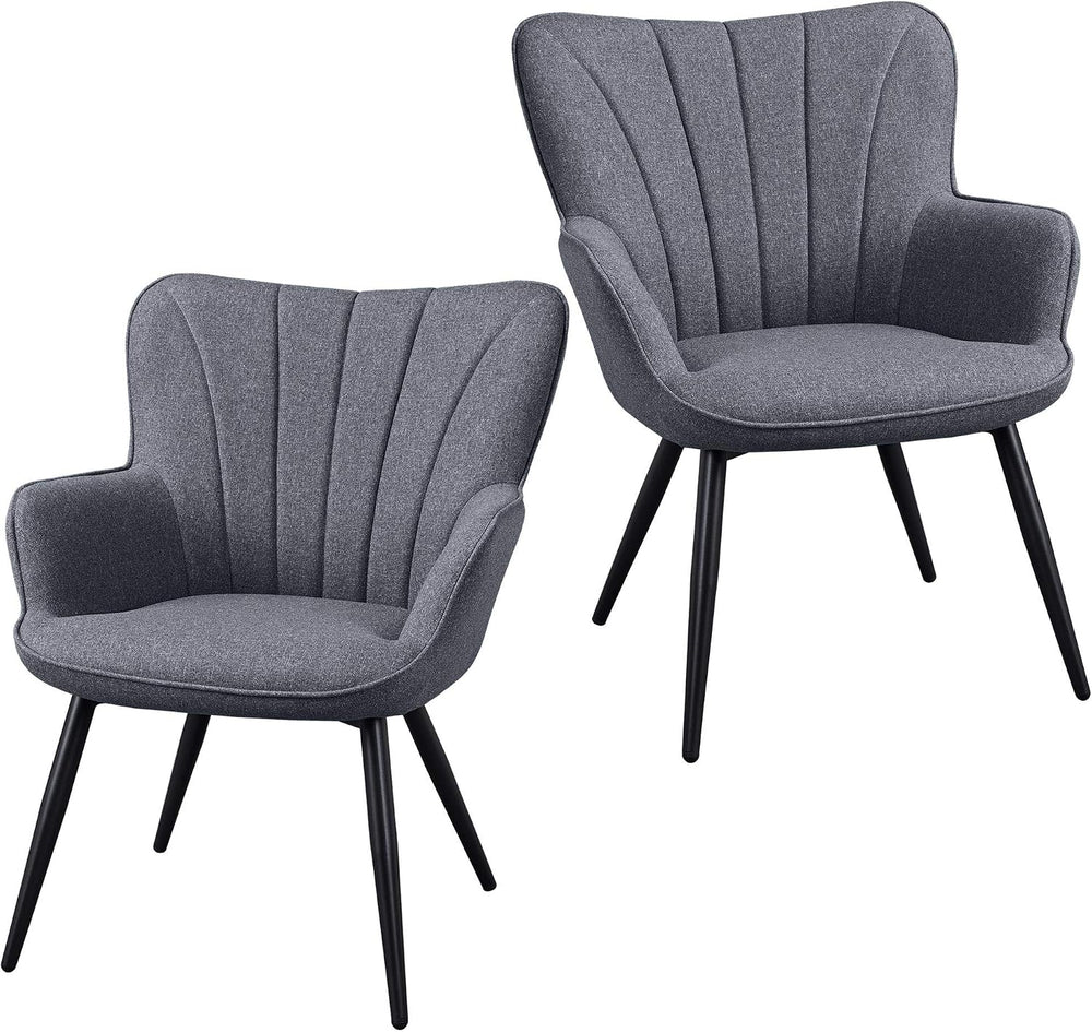 Yaheetech Dining Chairs Set of 2, Modern Armchairs, Gray