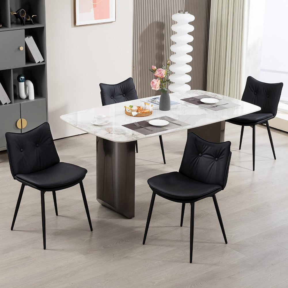 AVAWING Modern Dining Chairs Set of 4, Faux Leather Upholstered Kitchen Chair...