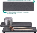 2 Pcs Water Absorbing Stone Trays, Kitchen/Bathroom Sink Soap Dish, Diatomite Tray Used for Hand Soap & Cosmetic Bottles in The Modern Home, 3.15" W x 10.2" L, Dark Gray