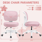 Primy Kids Desk Chair, Pink Study Chair for Boys Girls with Height Adjustable, Swivel Mesh Task Student Chairs for 4-12, Growing Teen Office Chair for Home/School/Office (Pink)