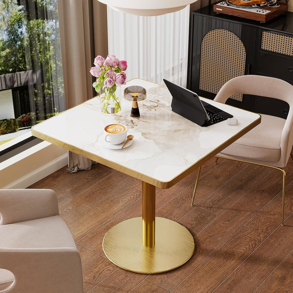 31.5" Square Dining Table, Square Restaurant Table with 1.2" Thick ...
