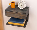 Floating Nightstand Side Accent or End Table with Storage Drawer, Wood Bedside Shelf, Handmade Floating Table (Nairobi)
