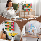 Acrylic Tea Bag Organizer 3 Tier Clear Tea Bag Holder & Storage Rack Display Stand Rack for Counter Cabinet Countertop Kitchen Office Holds 200+ Tea Packets