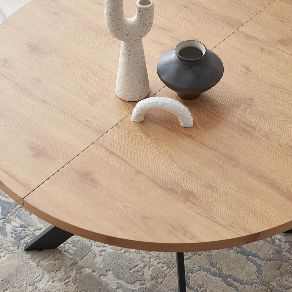 Zerifevni 46.4" Round Dining Table Set, Mid Century Modern Round Dining ...