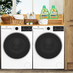 Royxen Laundry Countertop with 2-Tier Shelf Universal Fit, Washer and Dryer Countertop with Storage Space, Shelf Height 11.5 Inches, Solid Wood Core, Oak