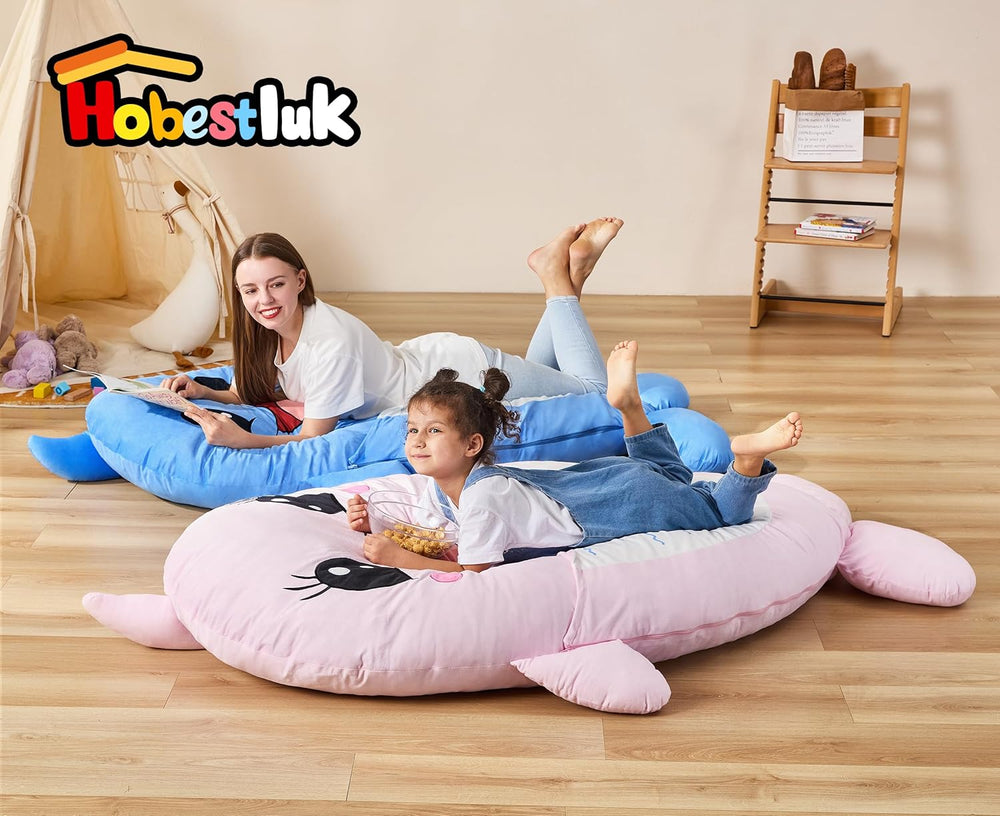Hobestluk Bean Bag Chairs Bean Bag Floor Cushion, Bean Bag Chair for Adults B...