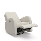 Storkcraft Santa Monica Power Recliner Swivel Glider, Dune Basketweave | Effortless Electronic Power Recline, USB-A & USB-C Charger