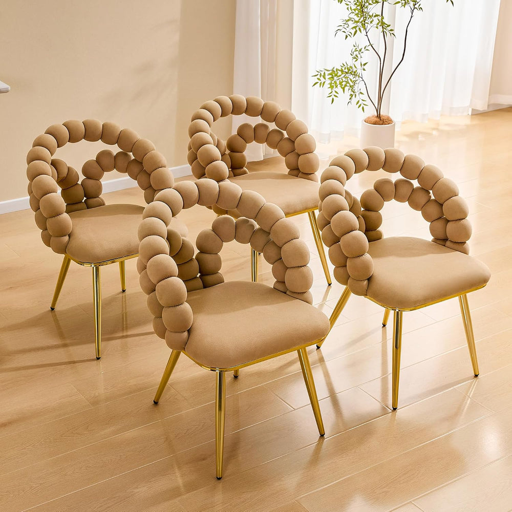 Aoowow Bubble Ball Chain Chairs, Contemporary Luxury Kitchen Chairs, Handcraf...