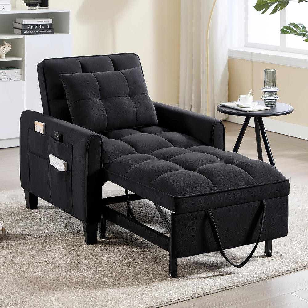 Convertible Sleeper Chair, 3 in 1 Sleeper Chair Bed Pull Out Sofa Bed Chairs,...