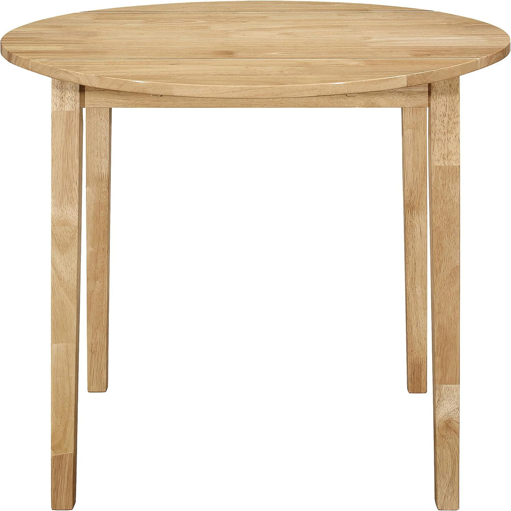 Coaster Home Furnishings 3-Piece Round Wood Dining Room Set Drop Leaf Extensi...