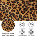 Storage Bins Boxes with Zipper Lid Leopard Print Cute Velvet Fabric Basket PU Leather Handles PP Plastic Board Foldable Washable Lidded Closet Shelf Organizer Container (Small Size)