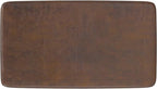 SIMPLIHOME Carlson 27-inch Wide Vegan Faux Leather Small Ottoman Bench in Distressed Chestnut Brown with Solid Wood Frame for Living Room, Entryway, or Bedroom