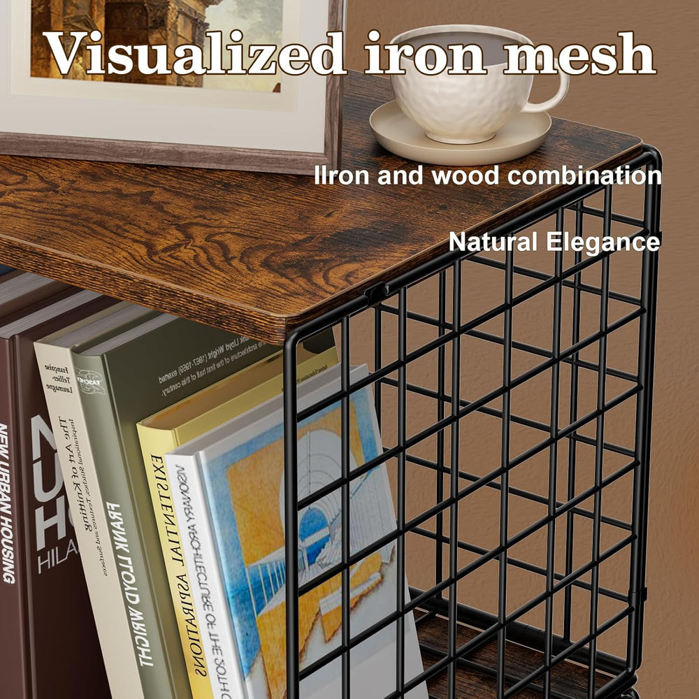 Dmevkic 2 Cube DIY Stackable Small Bookcase,Bookshelf for Small Spaces,Cube S...