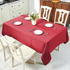 IVAPUPU Textured Linen Table Cloth for Rectangle Table - Waterproof Fabric Tablecloth Rectangular Wrinkle Free Wipeable Dining Cover for Wedding/Birthday/Party/Valentine Decor, 52x 70 Inch