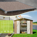 Metal Storage Shed,Outdoor Storage Building 8x6,Large Backyard Shed with Lockable Door,Waterproof Outside Storage Shed