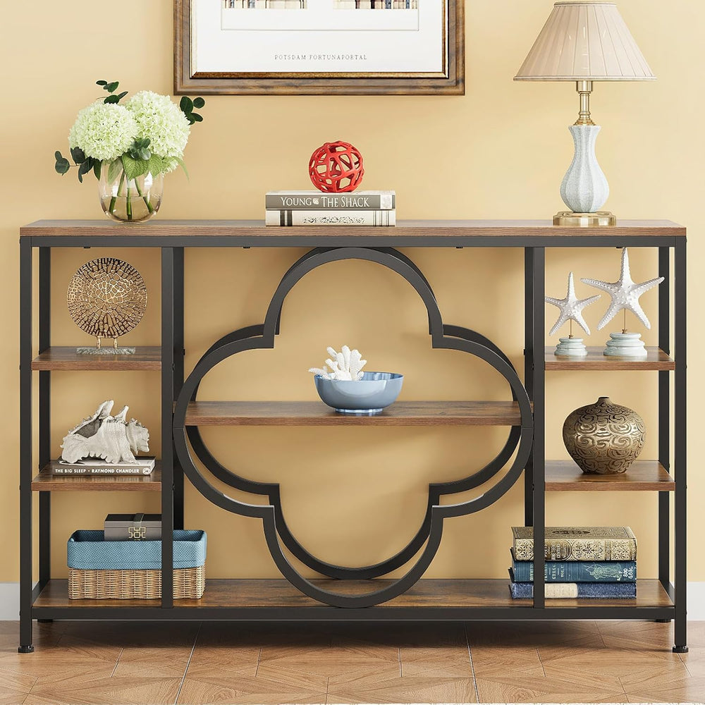 GiftGo 47" Farmhouse Console Tables for Entryway Retro Sofa Table Behind...