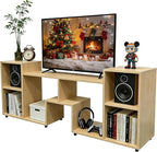 Lightdot 65 inch TV Stand, Modern Entertainment Center with Storage Open Shelf Large Capacity for Collection, Media TV Table Consoles for Living Room/Bedroom/Sofa Cabinet, Easy Assembly - Walnut