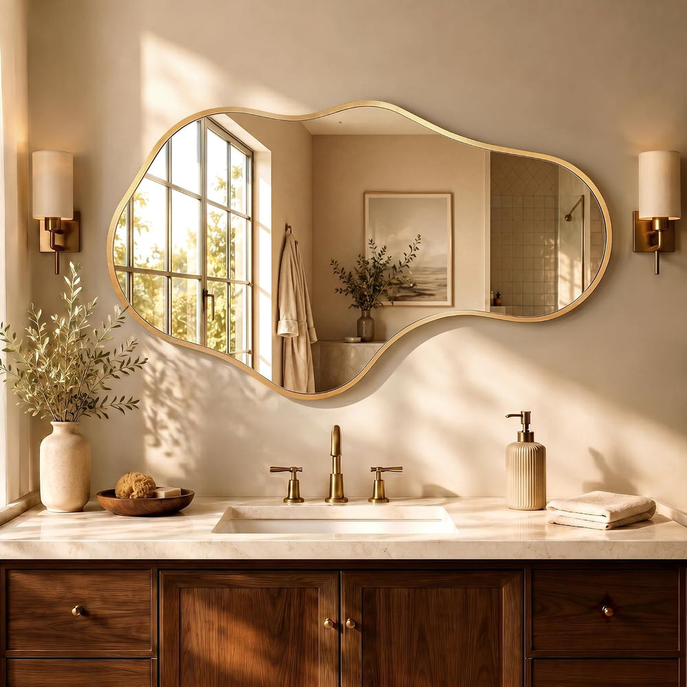 Bathroom Mirror for Over Sink-Gold Room Decor Wall Mirror 22"x 36" ...