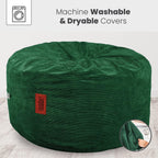 CordaRoy's Corduroy Bean Bag Pouf Footstool, Rainforest