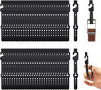 ZENFUN 200 Pc Plastic Belt Hangers, Black Plastic Hanger Hooks for Belts and Plastic Hanger Hooks, Economic Plastic Belt Hooks Tie Hangers Bulk for Men, Closet Organizers, Storage, Retail