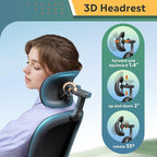 DEVAISE Office Chair, Breathable Black Mesh Elegance with Ergonomic Comfort for Professionals & Gamers