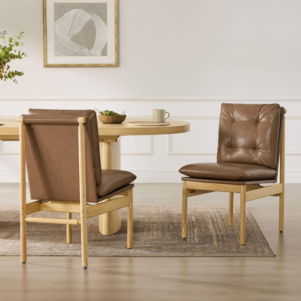 CHITA Dining Chairs Set of 2, Mid Century Modern Upholstered Kitchen Chairs w...