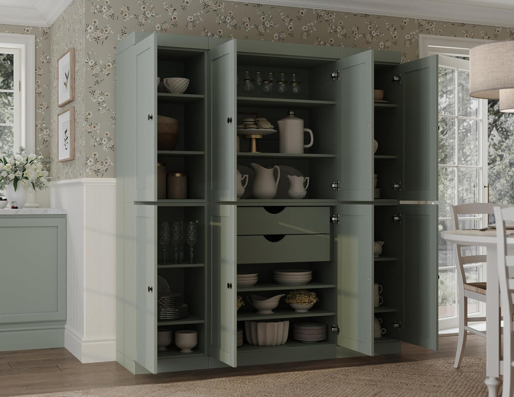 Palace Imports Solid Wood Pantry Cabinet – 71.5" Tall x 65" Wide - ...